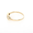 Vintage Diamond Band - Mid Century 14k Yellow Gold Natural .04 CTW Five Stone Ring - Circa 1950s Era Size 5.75 Fine Bridal Statement Jewelry