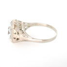 Vintage Aquamarine Ring - Art Deco 14k White Gold French Cut Natural Blue 1.20 CT Gem - Circa 1930s Era Size 6 1/4 Filigree Fine OB Jewelry