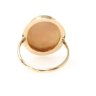 Vintage Three Graces Cameo Ring - Mid Century 18k Yellow Gold Carved Shell Greek Mythology Solitaire - Circa 1960s Size 6 3/4 Fine Jewelry
