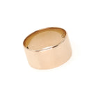 Antique Cigar Band - Edwardian 10k Rosy Yellow Gold Men's Unisex Wide 9.6 MM Wedding Thumb Ring - Vintage Early 1900s Size 7 Fine Jewelry