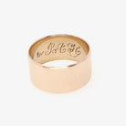 Antique Cigar Band - Edwardian 10k Rosy Yellow Gold Men's Unisex Wide 9.6 MM Wedding Thumb Ring - Vintage Early 1900s Size 7 Fine Jewelry