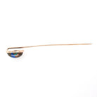 Antique Stick Pin - Victorian 14k Rosy Yellow Gold Natural Azurmalachite Gemstone Lapel Cravat Brooch - Circa 1890s Fine Statement Jewelry