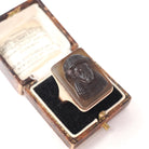 Victorian Cameo Ring - Antique 14k Rose Gold Egyptian Figure Carved Brown Black Agate - Circa 1890s Era Size 11 Fine Unisex Revival Jewelry