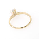 Vintage Diamond Ring - Mid Century 14k Yellow Gold Natural Gem Solitaire Engagement - Circa 1960s Era Size 5.5 Fine Bridal Jewelry