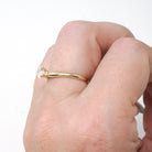 Vintage Diamond Ring - Mid Century 14k Yellow Gold Natural Gem Solitaire Engagement - Circa 1960s Era Size 5.5 Fine Bridal Jewelry