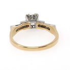 Vintage Diamond Ring - Mid Century 14k Yellow Gold & Platinum .46 CTW Natural Two Tone Engagement - Circa 1950s Era Size 6 1/4 Fine Jewelry