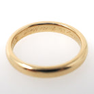 Antique Wedding Band - Edwardian 18k Yellow Gold 2.9 MM Domed Stacking Unadorned Ring - Engraved 1918 Era Size 5 3/4 Fine Bridal Jewelry