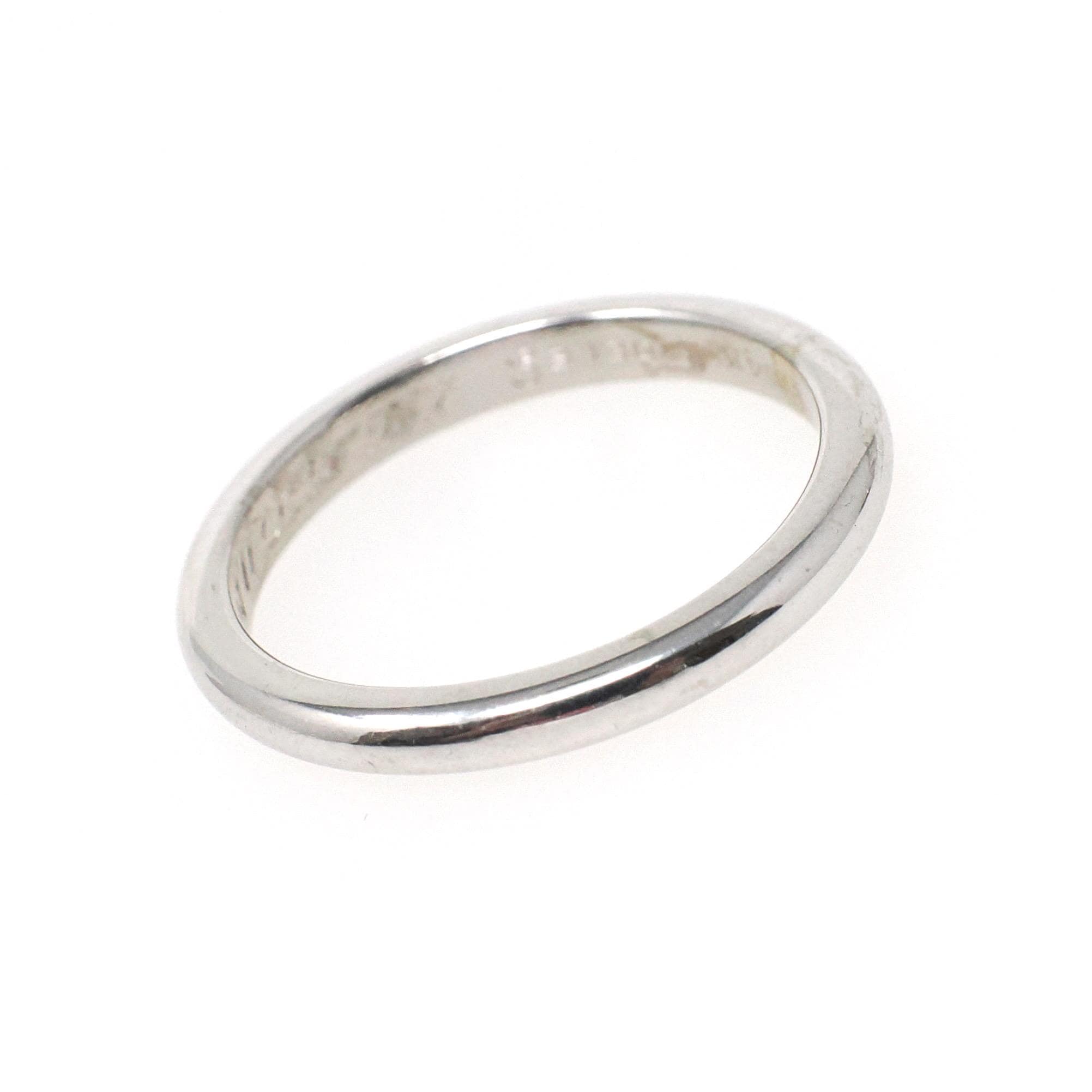 Vintage Wedding Band - Mid Century 14k White Gold 2.4 MM Domed Ring - Engraved 1957 Size 6 Unadorned Stacking Byard F Brogan Fine Jewelry