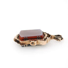 Antique Flip Locket - Victorian 10k Rose Gold Sardonyx & Onyx Gems Double Sided Pendant - Circa 1890s Era Watch Fob Fine Keepsake Jewelry