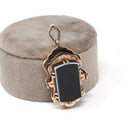 Antique Flip Locket - Victorian 10k Rose Gold Sardonyx & Onyx Gems Double Sided Pendant - Circa 1890s Era Watch Fob Fine Keepsake Jewelry