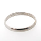 Vintage Wedding Band - Mid Century 14k White Gold 2.1 MM Half Round Ring - Circa 1950s Size 4 1/2 Stacking Tessler & Weiss Fine Jewelry