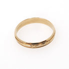 Eternity Flower Band - Retro 14k Yellow Gold Floral Stacking Wedding Ring - Circa 1950s Size 12 Unisex 4.2 MM Milgrain Bridal Fine Jewelry