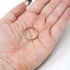Eternity Flower Band - Art Deco 14k Yellow Gold Floral Stacking Wedding Ring - Circa 1930s Size 8 Unisex 2.8 MM Milgrain Bridal Fine Jewelry