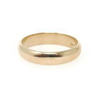 Vintage Wedding Band - Mid Century 14k Yellow Gold 4.9 MM Half Round Ring - Circa 1950s Era Size 10 1/2 Domed Stacking Fine Bridal Jewelry