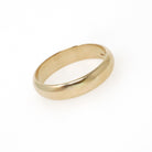 Vintage Wedding Band - Mid Century 14k Yellow Gold 4.9 MM Half Round Ring - Circa 1950s Era Size 10 1/2 Domed Stacking Fine Bridal Jewelry