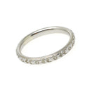Art Deco Wedding Band - Antique 18k White Gold Orange Blossom 2.6 MM Eternity Ring - Circa 1920s Era Size 5 3/4 Engraved Bridal Fine Jewelry