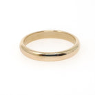 Modern Wedding Band - Estate 14k Yellow Gold 3.0 MM Half Round Ring - Circa 1980s Era Size 6 1/4 Bold Gold Stacking Fine Bridal Jewelry