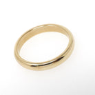 Modern Wedding Band - Estate 14k Yellow Gold 3.0 MM Half Round Ring - Circa 1980s Era Size 6 1/4 Bold Gold Stacking Fine Bridal Jewelry