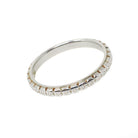Edwardian Wedding Band - Antique 18k White Gold Orange Blossom 2.4MM Eternity Ring - Circa 1916 Size 6 Engraved Bridal Fine Stacking Jewelry