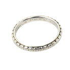 Edwardian Wedding Band - Antique 18k White Gold Orange Blossom 2.4MM Eternity Ring - Circa 1916 Size 6 Engraved Bridal Fine Stacking Jewelry