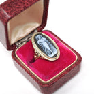 Antique Cameo Ring - Art Deco Era 14k Yellow Gold Carved Female Figure Black & White Onyx - Circa 1920s Size 5 1/2 Statuesque Fine Jewelry