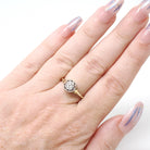 Art Deco Engagement Ring - Vintage 14k White & Yellow Gold Rare Butterfly Filigree 0.12 CT Diamond - Circa 1930s Era Size 5 3/4 Fine Jewelry
