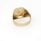 Letter "C" Ring - Estate 14k Yellow Gold Initial Initial Monogram Signet - Contemporary Circa 1990s Era Size 4 1/2 Fine Statement Jewelry