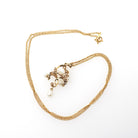 Antique Lavalier Pendant - Edwardian 14k Yellow Gold Seed & Cultured Pearls Necklace - Circa 1910s June Birthstone Fine Statement Jewelry