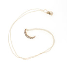 Antique Crescent Moon Charm - Edwardian Era 14k Yellow Gold Cultured Seed Pearl Conversion Pendant - Circa 1910s Celestial Fine Jewelry