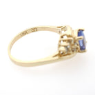 Tanzanite & Diamond Ring - Estate 14k Yellow Gold 2.71 CT Violet Gemstone Bypass - Contemporary Sz 6.25 Alternative Engagement Fine Jewelry