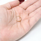 Antique Diamond Midi Ring - Edwardian 10k Yellow Gold Natural Gemstones - Circa Early 1900s Era Size 1 Pinky Children's Baby Fine Jewelry