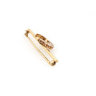 Diamond Crescent Moon Brooch - Edwardian 14k Yellow Gold Antique Cut Natural .70 CTW Pendant Bar Pin - Early 1900s Celestial Fine Jewelry