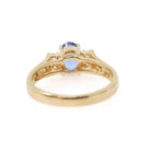 Tanzanite & Diamond Ring - Contemporary 14k Yellow Gold Oval Faceted .83 CT Gemstone - Estate 1990s Size 6 1/4 Accented Fine Modern Jewelry