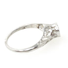 Art Deco Engagement Ring - Vintage 14k White Gold Filigree 0.18 CT Old European Diamond Solitaire - Circa 1930s Era Size 8 1/2 Fine Jewelry