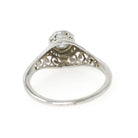 Art Deco Engagement Ring - Vintage 14k White Gold Filigree 0.18 CT Old European Diamond Solitaire - Circa 1930s Era Size 8 1/2 Fine Jewelry