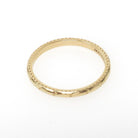 Vintage Eternity Band - Art Deco 14k Yellow Gold 2.0mm Orange Blossom Flower Ring - Circa 1930s Size 7 JR Wood Artcarved Fine Bridal Jewelry