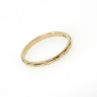 Vintage Eternity Band - Art Deco 14k Yellow Gold 2.0mm Orange Blossom Flower Ring - Circa 1930s Size 7 JR Wood Artcarved Fine Bridal Jewelry