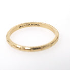Vintage Eternity Band - Art Deco 14k Yellow Gold 2.0mm Orange Blossom Flower Ring - Circa 1930s Size 7 JR Wood Artcarved Fine Bridal Jewelry