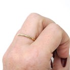 Vintage Eternity Band - Art Deco 14k Yellow Gold 2.0mm Orange Blossom Flower Ring - Circa 1930s Size 7 JR Wood Artcarved Fine Bridal Jewelry