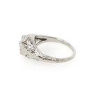 Art Deco Engagement Ring - Antique 18k White Gold Filigree 0.15 CT Old European Cut Diamond Solitaire - Circa 1920s Era Size 6 Fine Jewelry