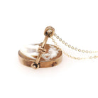 Antique Flip Pendant - Victorian 10K Rosy Yellow Gold Carved Shell Cameo Spinner Necklace - Dated July 8th 1885 Two Sided Statement Jewelry