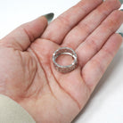 Diamond Eternity Band - Vintage Platinum .55 CTW Open Metal Filigree Continuous Ring - Mid Century Circa 1950s Size 5 Fine Bridal Jewelry