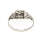 Art Deco Diamond Ring - Vintage 14k White Gold .09 CTW Star Incised Dainty Engagement - Circa 1930s Size 5 1/4 Fine Classic Bridal Jewelry