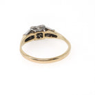 Vintage Diamond Ring - Mid Century Era 10k Yellow & White Gold .05 CTW Engagement - Circa 1950s Size 6 3/4 Dainty Fine Bridal Jewelry