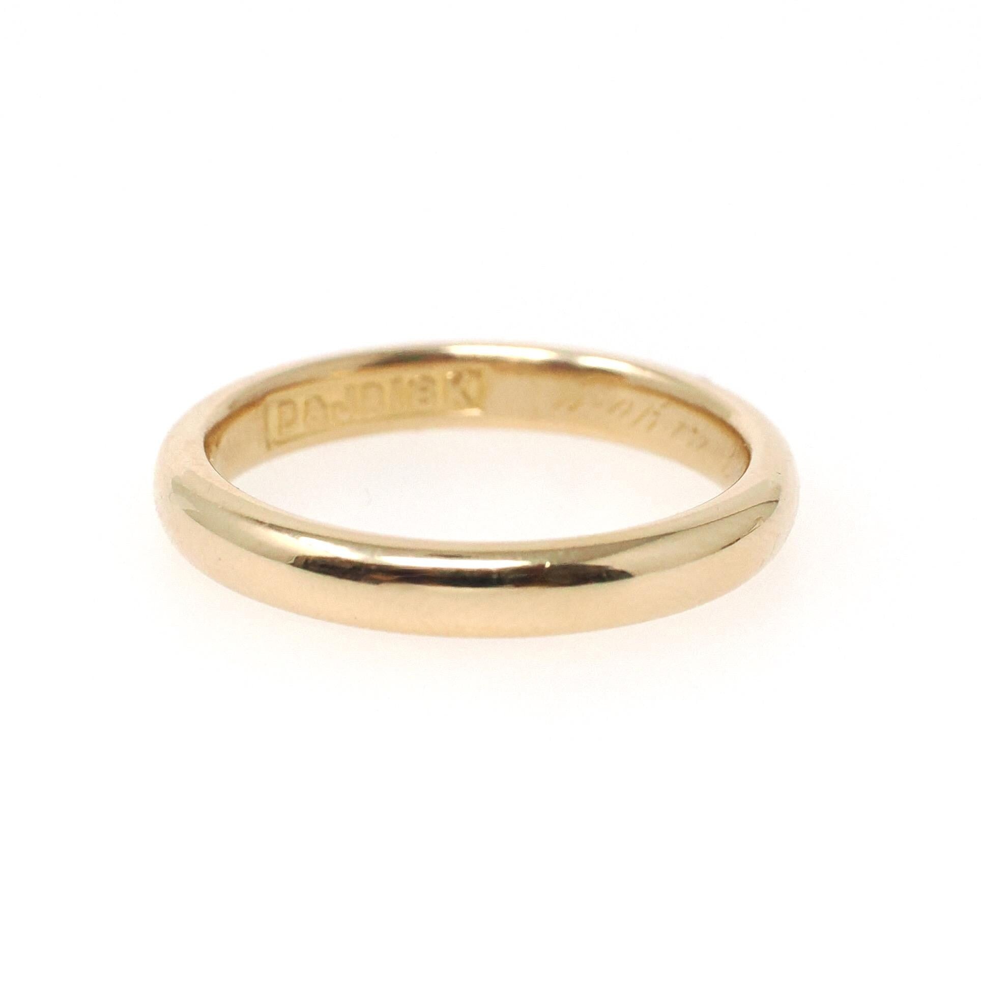 Antique Wedding Band - Edwardian 18k Yellow Gold 2.9 MM Domed Stacking Unadorned Ring - Engraved 1918 Era Size 5 3/4 Fine Bridal Jewelry
