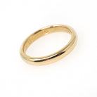 Antique Wedding Band - Edwardian 18k Yellow Gold 2.9 MM Domed Stacking Unadorned Ring - Engraved 1918 Era Size 5 3/4 Fine Bridal Jewelry