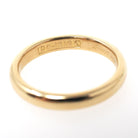 Antique Wedding Band - Edwardian 18k Yellow Gold 2.9 MM Domed Stacking Unadorned Ring - Engraved 1918 Era Size 5 3/4 Fine Bridal Jewelry
