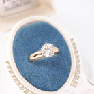 Diamond Engagement Ring - Estate 14k Yellow White Gold Round Brilliant 2.45 CT Solitaire - Contemporary Size 8 Bridal Statement Fine Jewelry