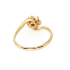 Antique Diamond Flower Ring - Art Deco 18k Yellow & White Gold .35 CTW Cluster - Circa 1920s Size 6 1/2 Two Tone Halo Fine Bridal Jewelry