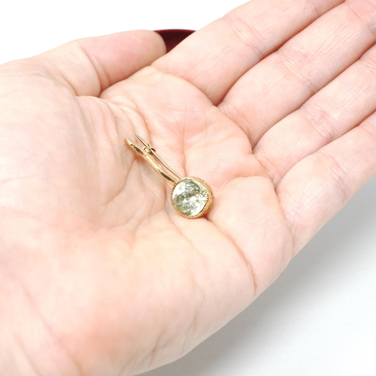 Antique Halley's Comet Brooch - Victorian 10k Gold Clear Old Cut Paste Stone Astronomy Pin - Vintage 1800s Era Celestial Rare Fine Jewelry